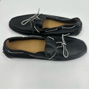 New Cole Haan Loafers Grant Canoe Camp Moccasins Black Leather Mens 12 C13046